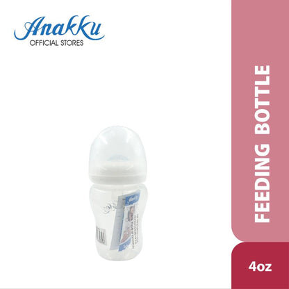 ANAKKU 4OZ Feeding Bottle Botol Susu with ANTI COLLAPSE TEAT (125ml) (Random Pick Color) 163-601