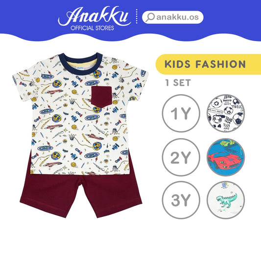 Anakku [1-3Y] Kid Boy Toddler Suit Set Clothing Set | Baju Kanak-Kanak Lelaki EAK777-4