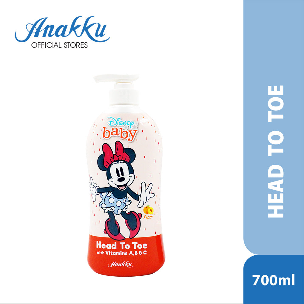 Anakku Disney Baby HEAD TO TOE with Peach Extract (700ml) [Random Pick 1 Pc]