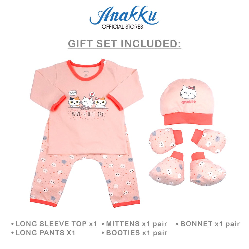 Anakku Newborn Baby Girl Gift Set [5pcs/set] Set Hadiah Bayi Perempuan [0-6 Months] EAK606-1