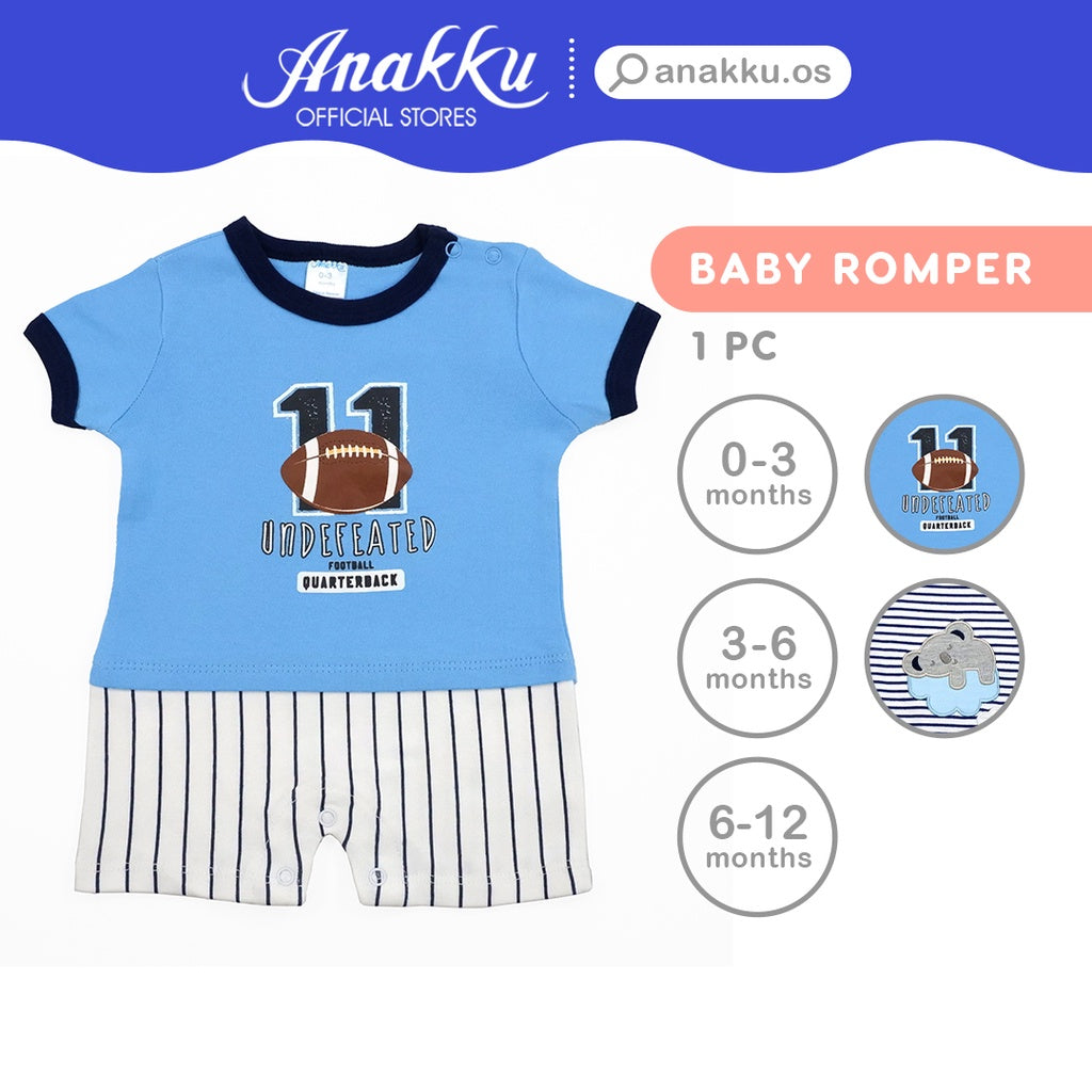 Anakku Newborn Baby Boy Short Romper [0-12M] Baju Bayi Lelaki EAK667-2