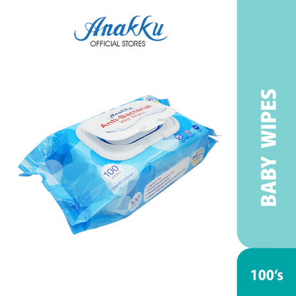 Anakku Baby Wipes Wet Tissue (Anti-Bacterial) | Tisu Basah Bayi (100's) WT100-AB