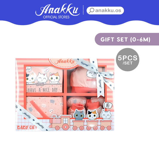 Anakku Newborn Baby Girl Gift Set [5pcs/set] Set Hadiah Bayi Perempuan [0-6 Months] EAK606-1