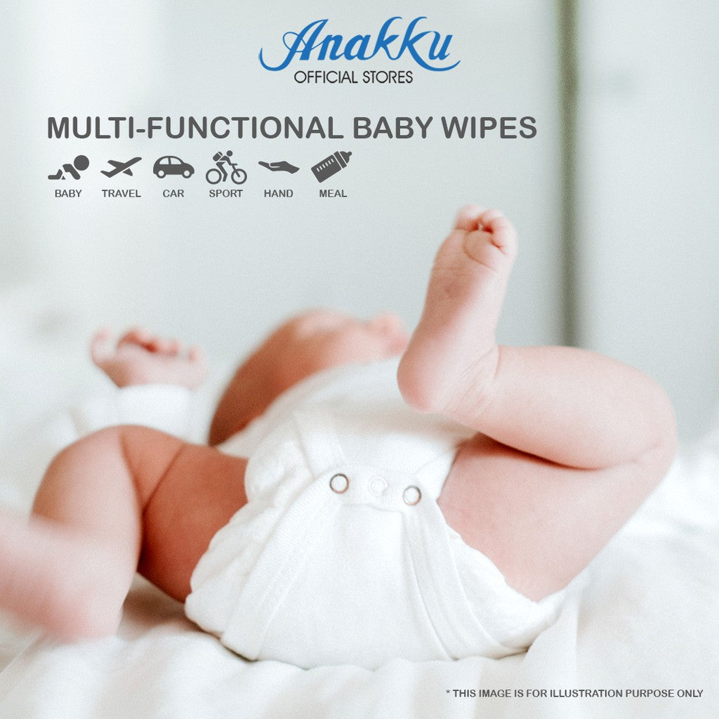 [Online Exclusive] Anakku Baby Wipes Wet Tissue (Hypoallergenic) / Tisu Basah Bayi (25's x 2 Packs) WT25/2