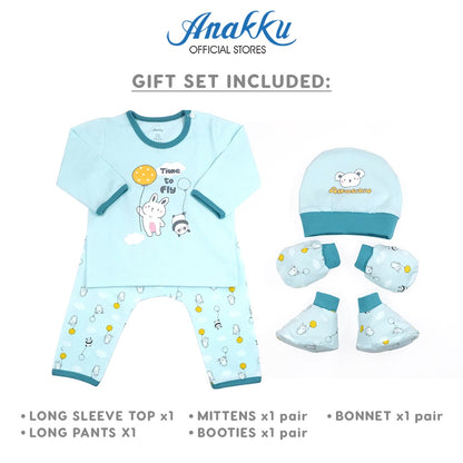 Anakku Newborn Baby Boy Gift Set [5pcs/set] Set Hadiah Bayi Lelaki [0-6 Months] EAK605-1
