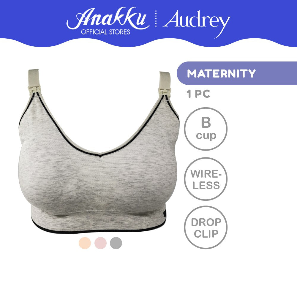 Audrey Wireless Full Cup Seamless Maternity Nursing Bra With Drop Clips - B Cup Size 73-7009