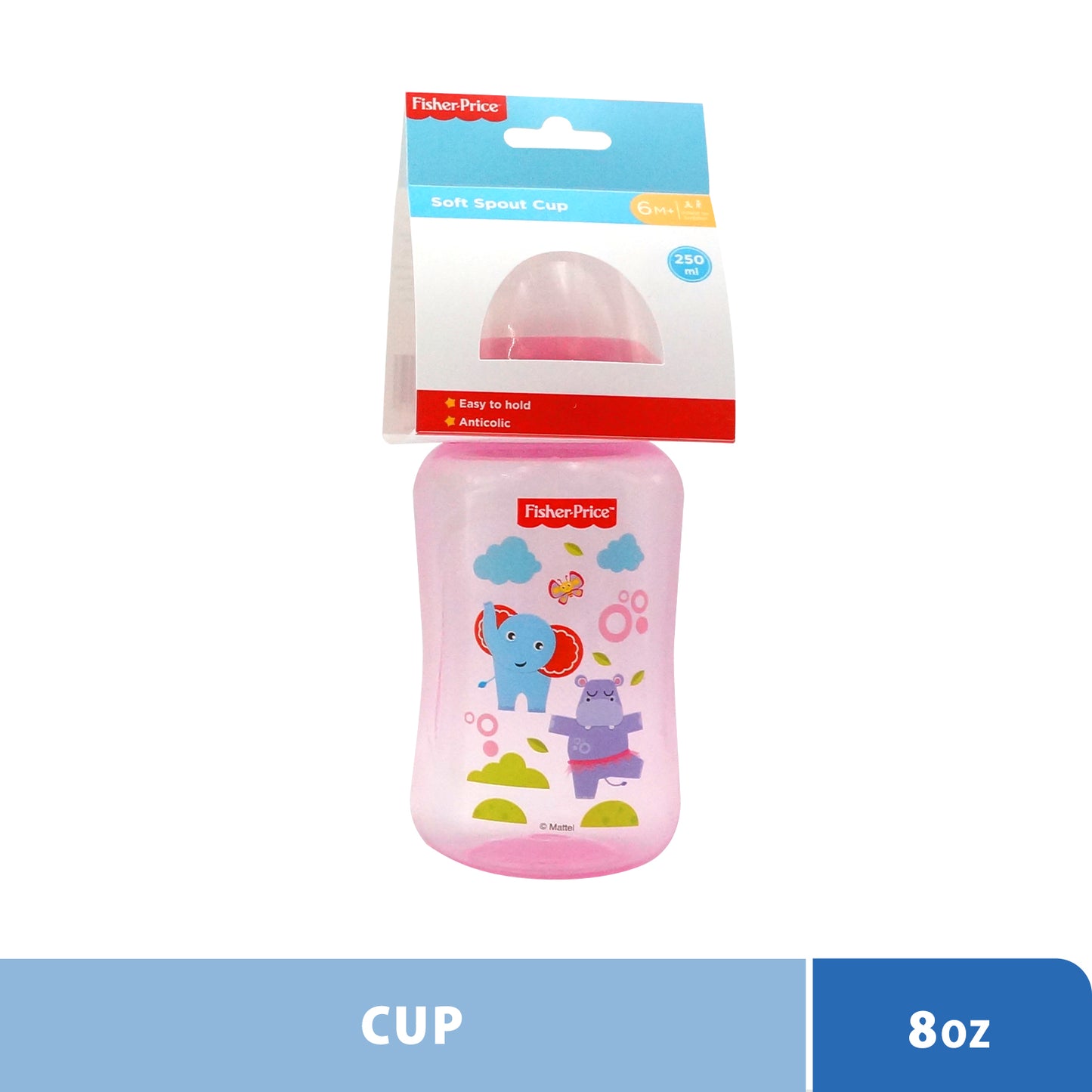 Fisher Price Soft Spout Cup with Wideneck Teat/ Cawan Botol Susu dengan Dot Puting Kanak-Kanak FP-0059