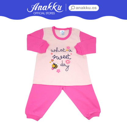 Anakku [3-18M] Newborn Baby Girl Pyjamas Set Clothing Set | Baju Bayi Perempuan EAK655-2