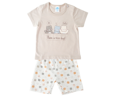Anakku [0-12M] Baby Boy Newborn Pajamas Set Baju Bayi Lelaki EAK772-2