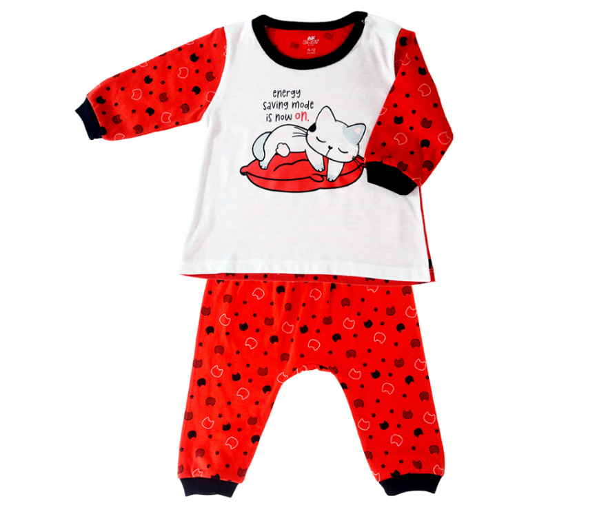 Anakku [3-18M] Baby Girl Newborn Pyjamas Set Baby Sleepwear Baju Tidur Bayi Perempuan EAK912-2