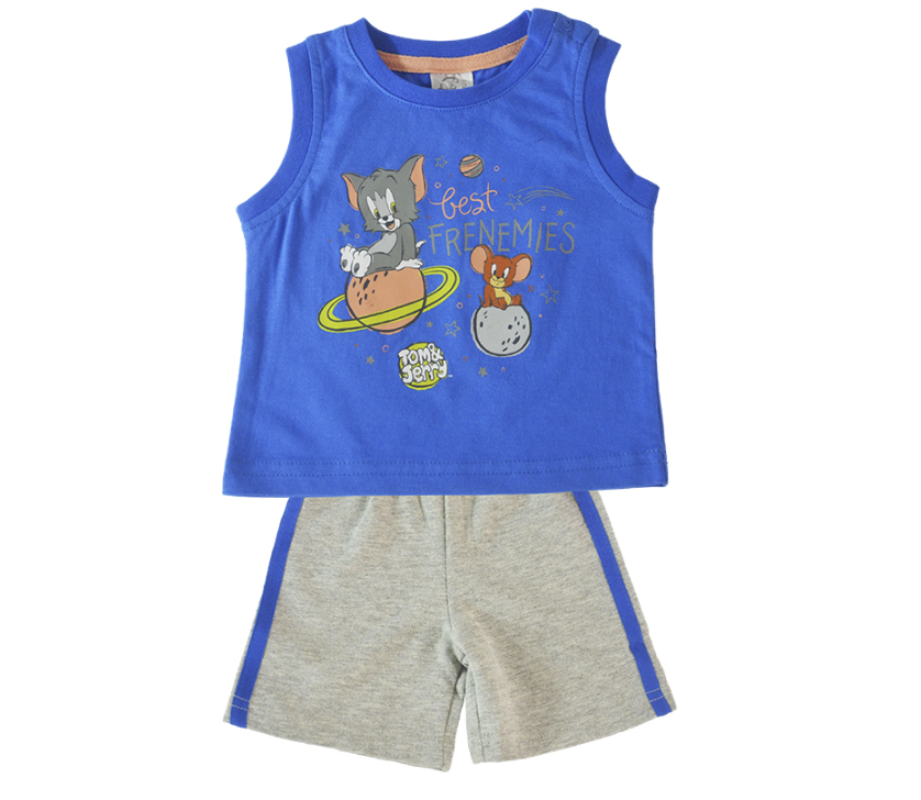 Anakku [3-18M] Tom & Jerry Baby Boy Newborn Suit Set Clothes Baju Bayi Lelaki 6 12 18 Bulan ETJ623-2