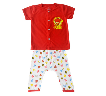 Anakku Baby Boy Newborn DC Superhero Suit Set Clothes Baju Bayi Lelaki 3 6 12 Bulan EDC876-2