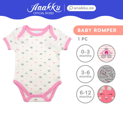 Anakku Newborn Baby Girl Short Romper Bodysuit [0-12M] Baju Bayi Perempuan EAK676-2