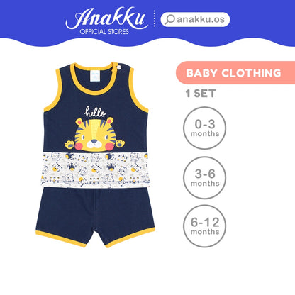 Anakku Baby Boy Newborn Suit Set Clothing Set | Baju Bayi Lelaki [0-12 Months] EAK511-2