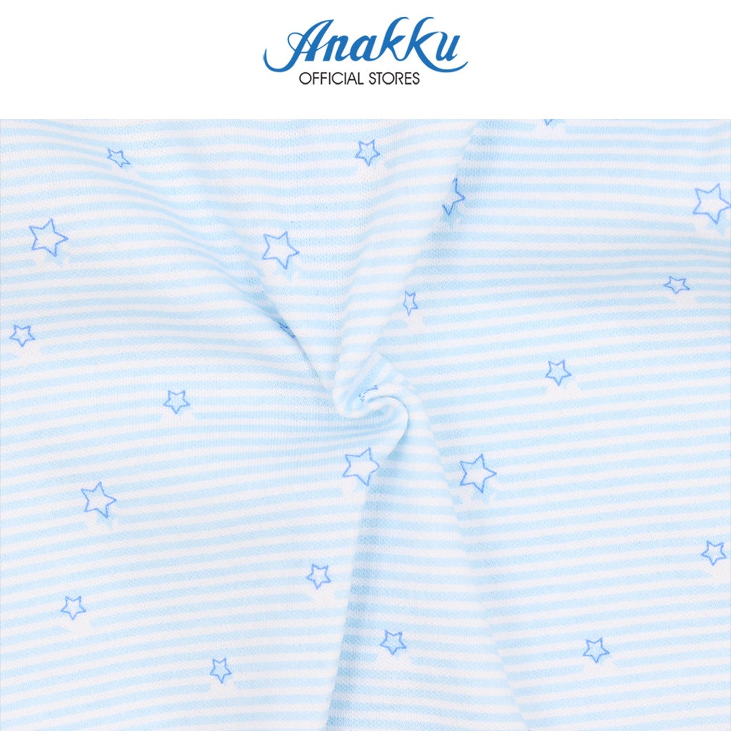 Anakku Newborn Baby Boy Jumpsuit Snap-on Button Long Sleeves Baju Bayi Lelaki [0-12 Months] EAK416-2