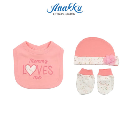 Anakku [5pcs/set] Newborn Baby Girls Combo Gift Set [0-9M] Set Hadiah Bayi Perempuan EAK686-1