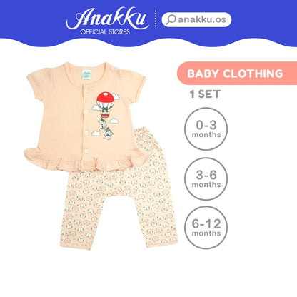 Anakku Baby Girl Newborn Clothing Suit Set | Baju Bayi Perempuan [0-12 Months] EAK517-2