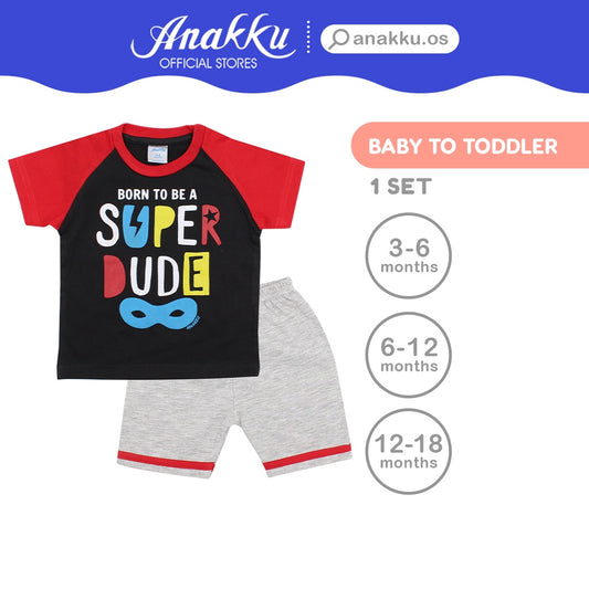 Anakku Baby Boy Newborn Knit Suit Set Clothing Set | Baju Bayi Lelaki [3-18 Months] NSB-19-AK-E