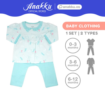 Anakku [0-12M] Newborn Baby Girl Clothing Suit Set | Set Baju Bayi Perempuan EAK632-2