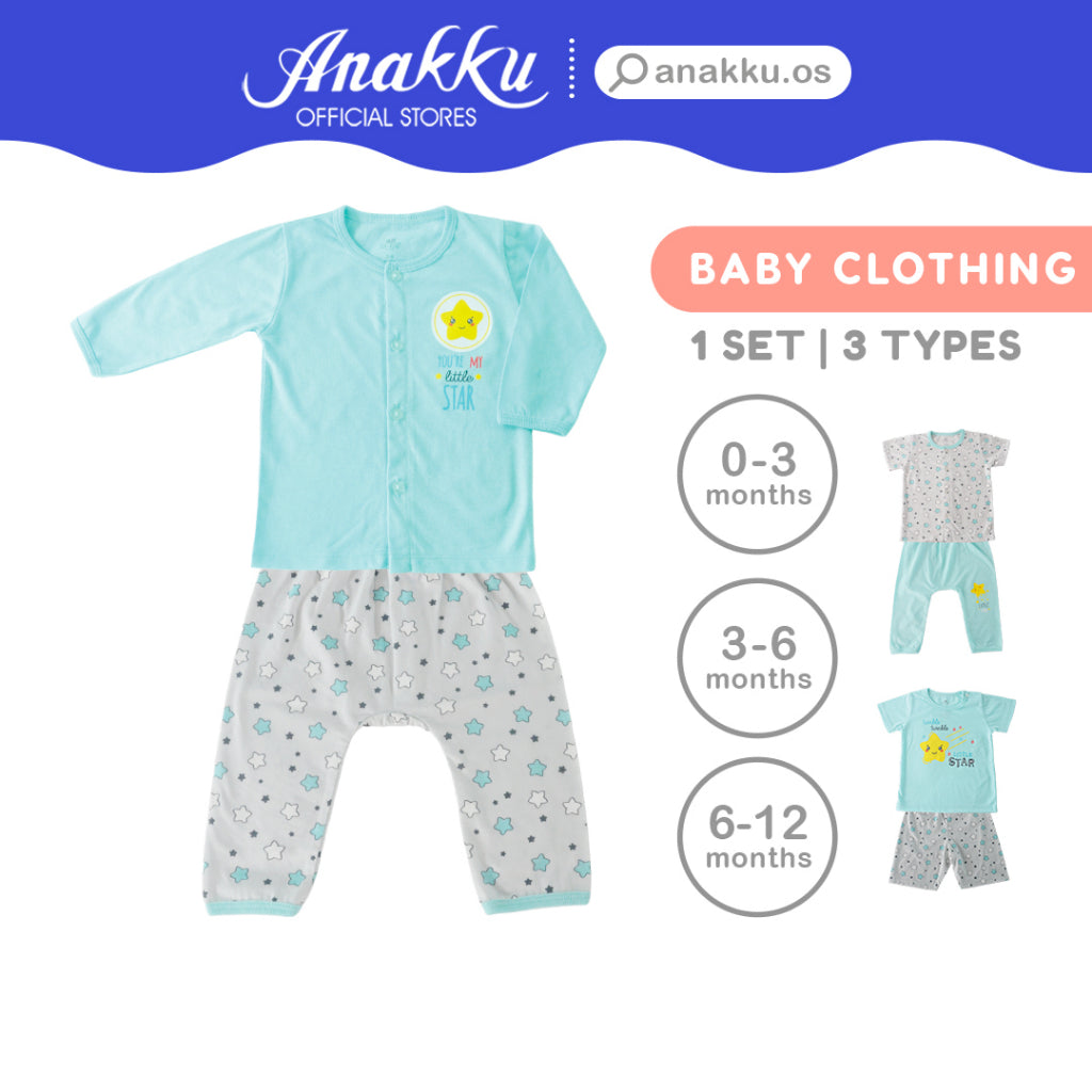 Anakku [0-12M] Newborn Baby Boy Clothing Suit Set | Set Baju Bayi Lelaki EAK647-2