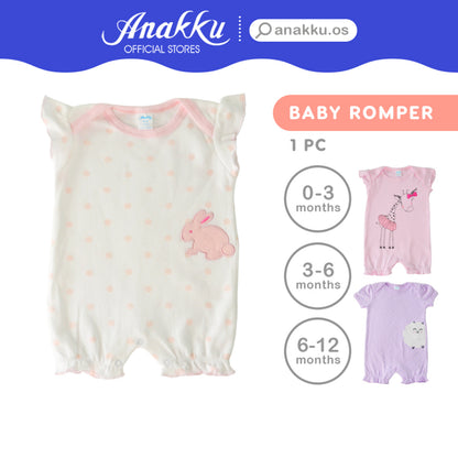 Anakku [0-12M] Girl Newborn Short Romper Baju Bayi Perempuan EAK718-2