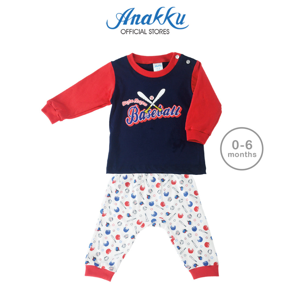 Anakku [0-6M] Newborn Baby Boy Baseball Gift Set Hadiah Bayi Lelaki [5pcs/set] EAK754-1