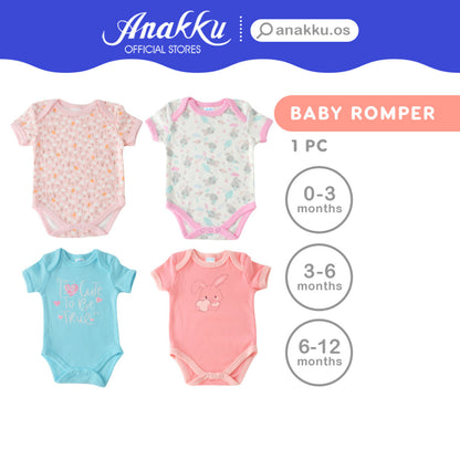 Anakku [0-12M] Baby Girl Newborn Bodysuit Set Baju Bayi Perempuan EAK725-2