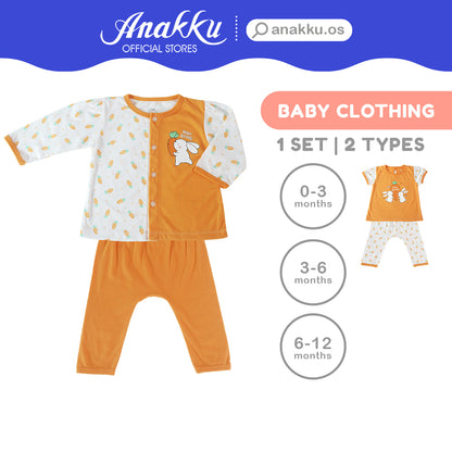 Anakku Baby Girl Newborn Suit Set Clothes Pyjamas Baby Sleepwear Set Baju Tidur Bayi Perempuan EAK874-2