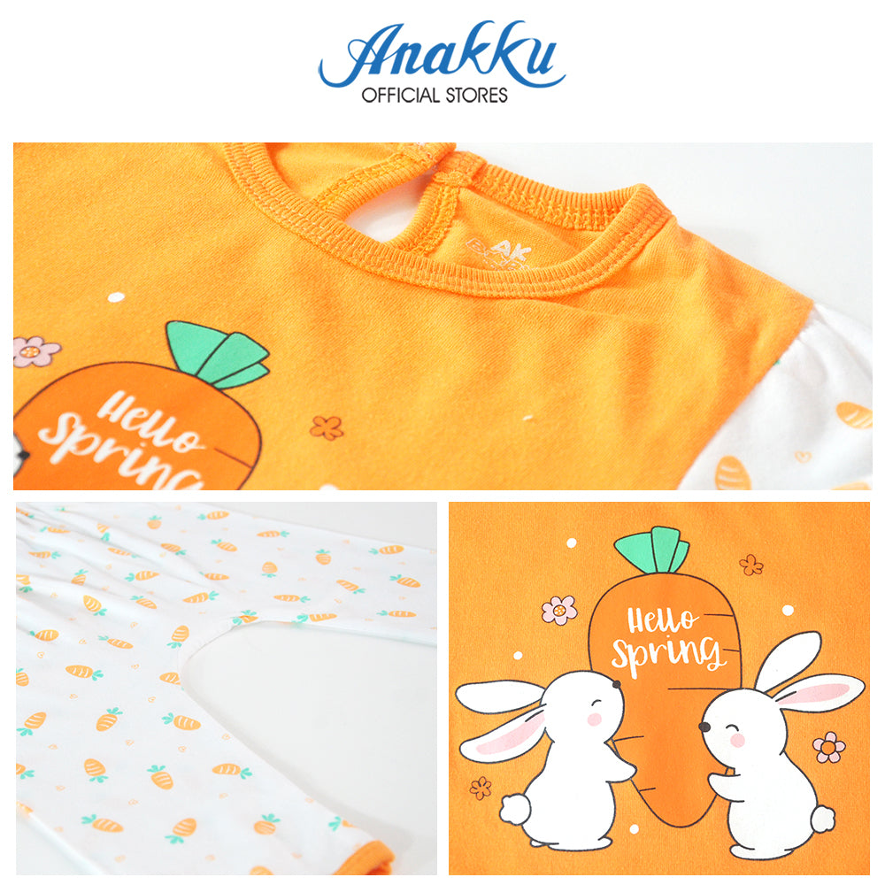 Anakku Baby Girl Newborn Suit Set Clothes Pyjamas Baby Sleepwear Set B ...