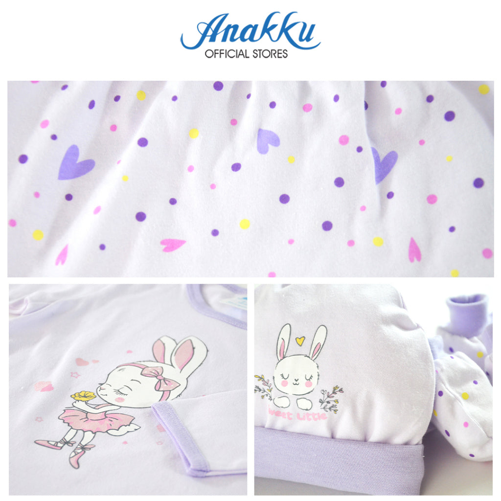 Anakku [0-6M] Newborn Baby Girl Rabbit Gift Set Hadiah Bayi Perempuan [5pcs/set] 120299-1