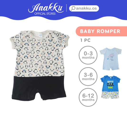 Anakku [0-12M] Boy Newborn Short Romper Baju Bayi Lelaki EAK715-2