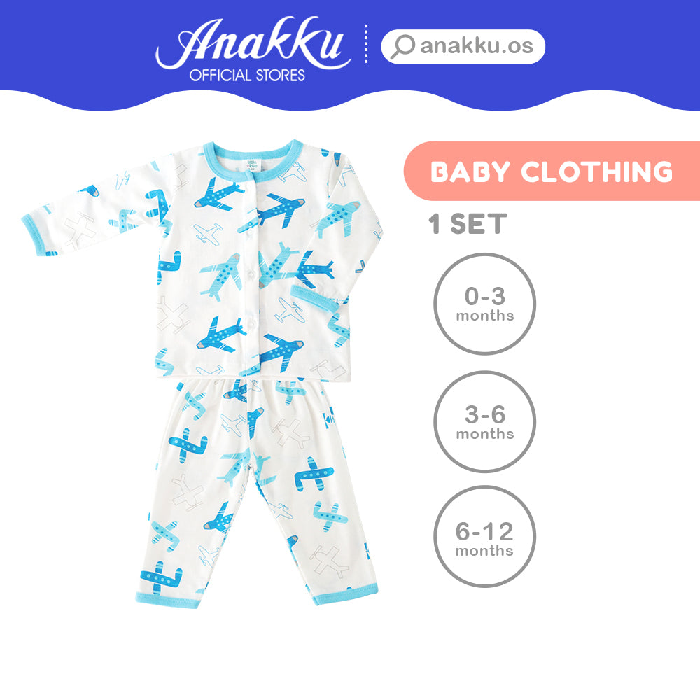 Anakku [0-12M] Baby Boy Newborn Suit Set | Set Baju Bayi Lelaki ELL613-2