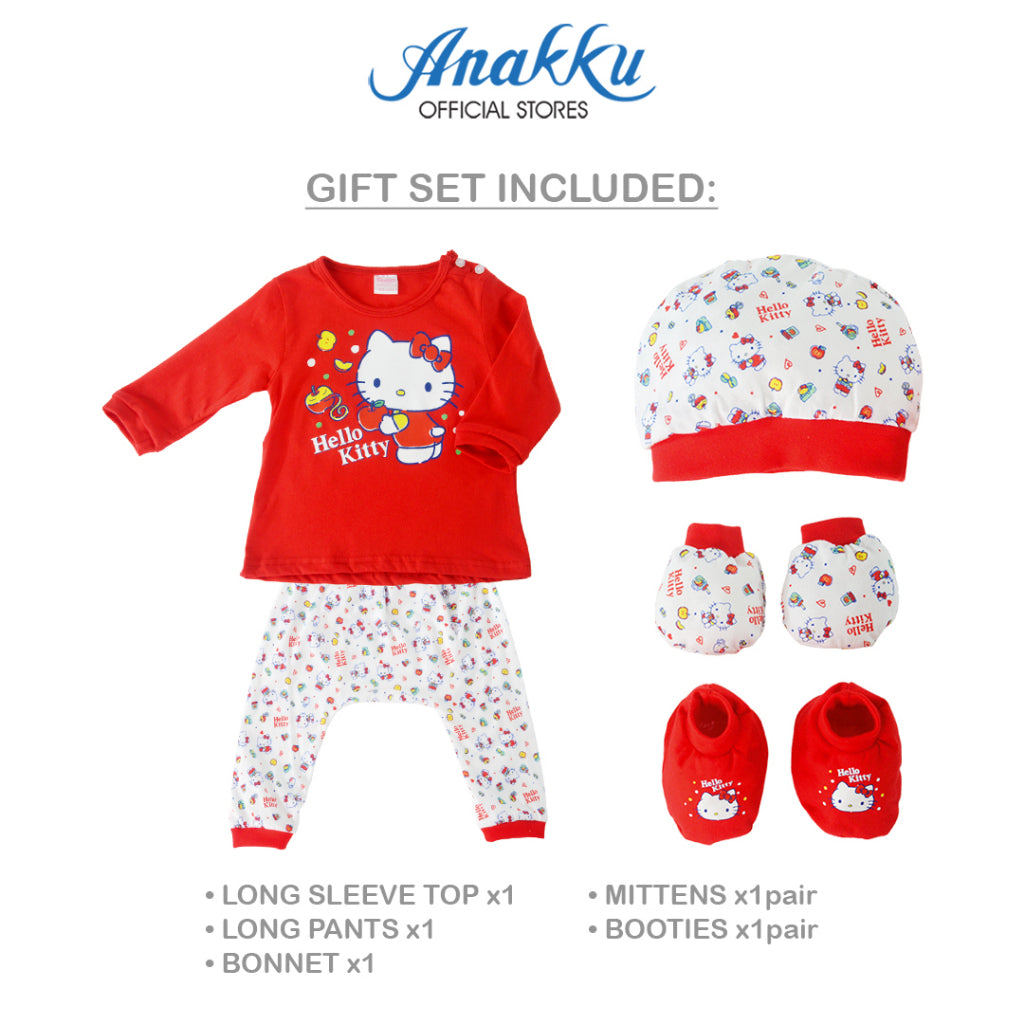 Anakku 0 6M Girls Newborn Hello Kitty Baby Girls 5pcs Gift Set Hadiah Bayi Perempuan 720319 1