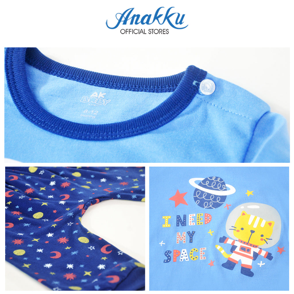 Anakku [3-18M] Baby Boy Newborn Pyjamas Set Baby Sleepwear Baju Tidur Bayi Lelaki EAK909-2