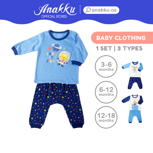 Anakku [3-18M] Baby Boy Newborn Pyjamas Set Baby Sleepwear Baju Tidur Bayi Lelaki EAK909-2