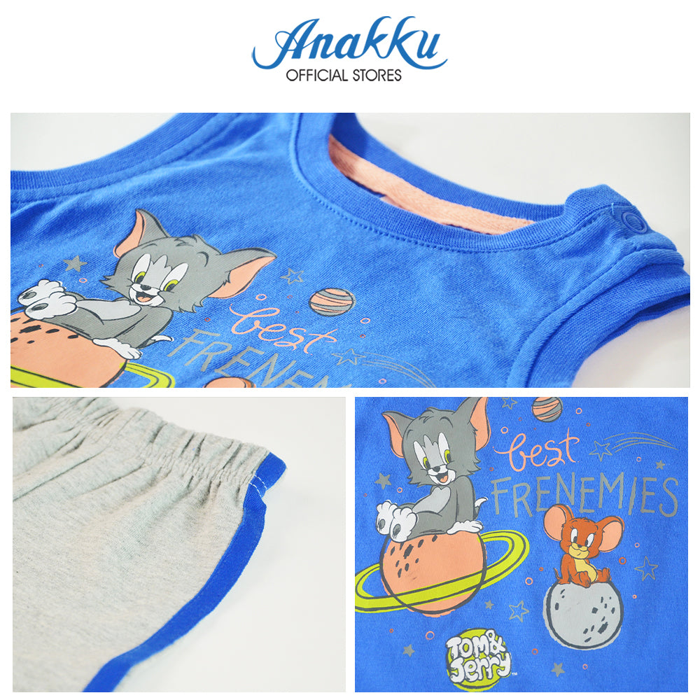 Anakku [3-18M] Tom & Jerry Baby Boy Newborn Suit Set Clothes Baju Bayi Lelaki 6 12 18 Bulan ETJ623-2