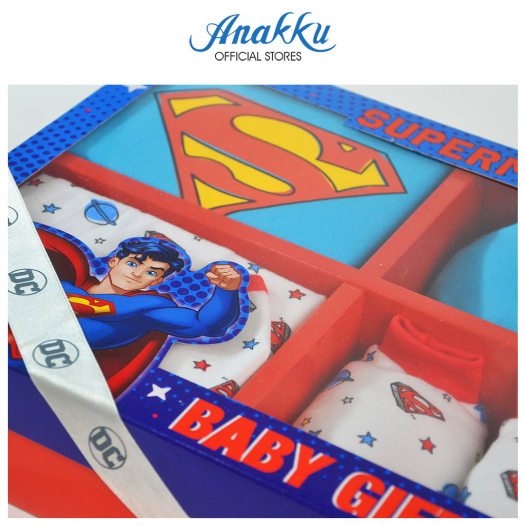 Anakku 0 6M Newborn Baby Boy Superman Gift Set Hadiah Bayi