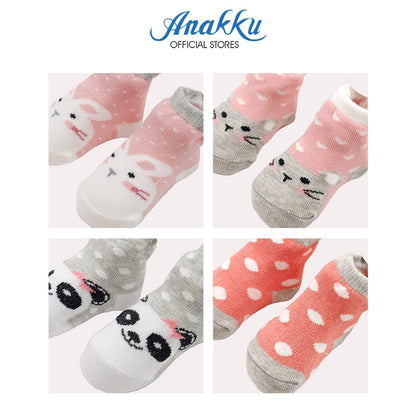Anakku Newborn Baby Girls Fashion Basic Socks Prints Footwear | Sarung Kaki Bayi EAK696-1