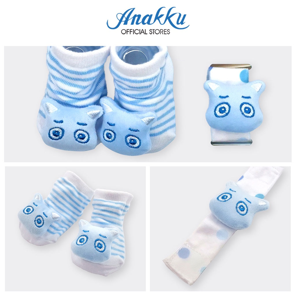 Anakku Baby Unisex Wristband and Socks Combo | Set Sarung Kaki EAK697-1
