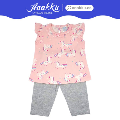 Anakku [1-3Y] Kid Girl Toddler Suit Set Clothing Set | Baju Kanak-Kanak Perempuan EAK783-4
