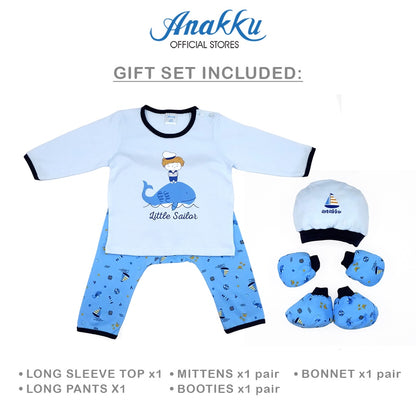 Anakku Newborn Baby Boy Gift Set [5pcs/set] Set Hadiah Bayi Lelaki [0-6 Months] EAK787-1