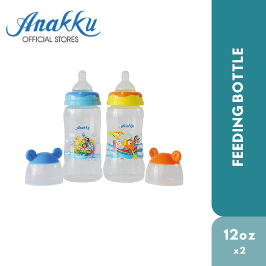 Anakku Wide Neck PP Feeding Bottle Botol Susu12oz x 2 (360ml) 173-055